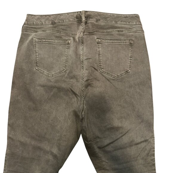 Torrid Plus Size Ankle Skinny Leg Pants Womens 20T 30 Green Pockets Stretch - Picture 7 of 10